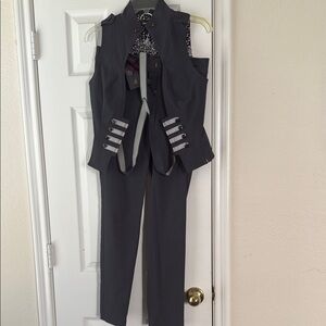 Bebe Gray Pantsuit with Fitted Silhouette